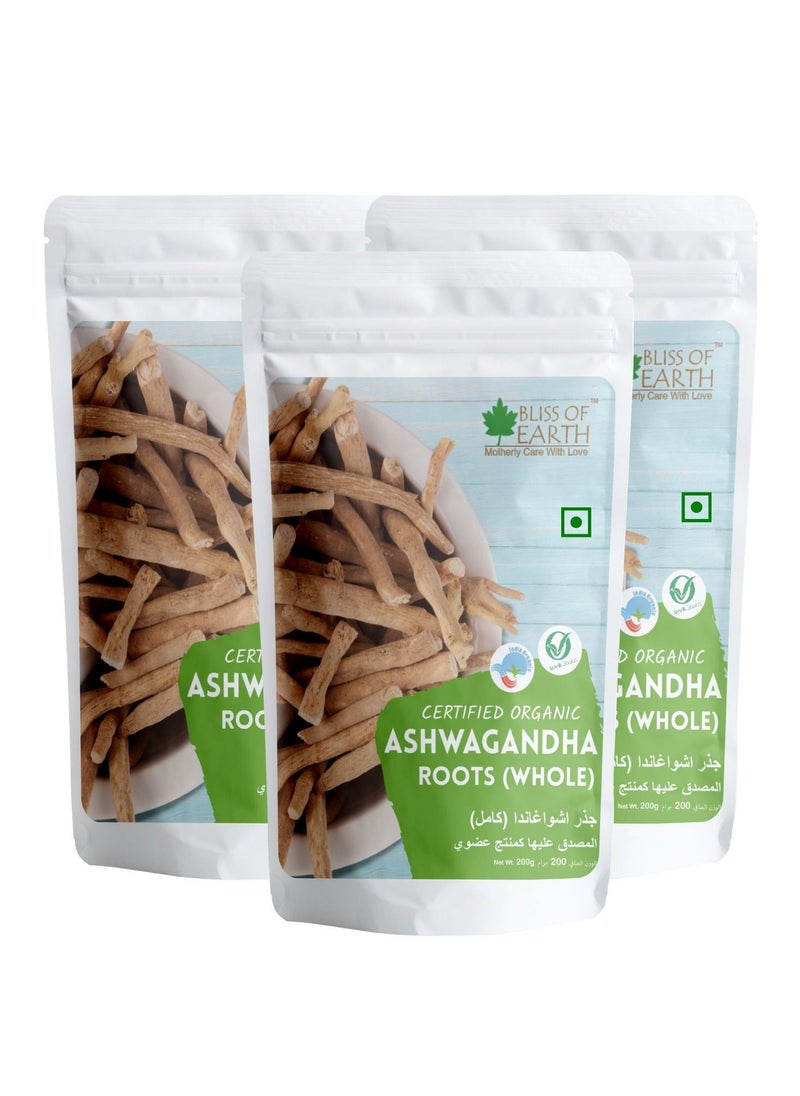 3x200gm Ashwagandha root whole Indian Ginseng Withania Somnifera Helps Relives stress and Boost immunity Premium Edible Grade Root - pzsku/Z9A1D5286430A84239A44Z/45/_/1673427896/70153f33-bf43-4241-8756-c4d0bf0a9cc6