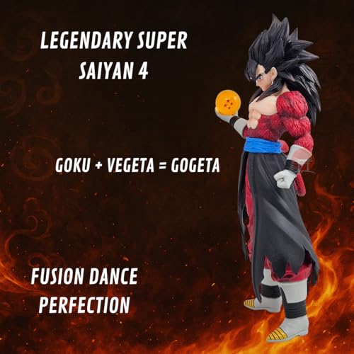 Realmkart Gogeta Action Figure 30CM Super Saiyan 4 Dragon Ball GT SS4 Anime Action Figure Collectible Statue with Random Star Dragon Ball | Gogeta Super Saiyan 4 for Anime Fans, Gifts - Image 4