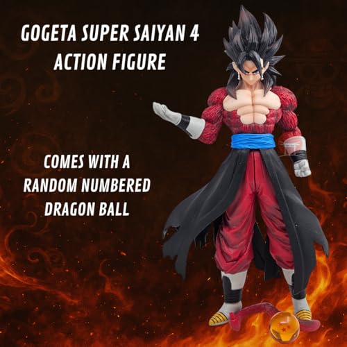 Realmkart Gogeta Action Figure 30CM Super Saiyan 4 Dragon Ball GT SS4 Anime Action Figure Collectible Statue with Random Star Dragon Ball | Gogeta Super Saiyan 4 for Anime Fans, Gifts - Image 3