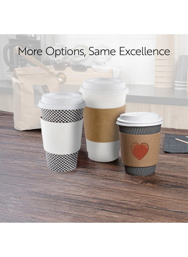 Restaurantware أكمام فقط: أكمام أكواب القهوة Restpresso 5.1 × 2.8 بوصة، 50 أكمام أكواب ساخنة مضلعة - قابلة للتخلص، مقاومة للحرارة، أكمام قهوة ورقية بيضاء، قبضة آمنة - Image 5
