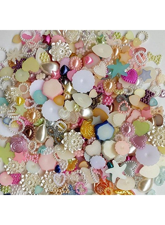 Chenkou Craft Random 100G Lot (Around 400Pcs) 420Mm Half Round Imitation Pearls Seastar Bow Rose Rhinestone Flat Back Pearl Bead Loose Beads - Image 4