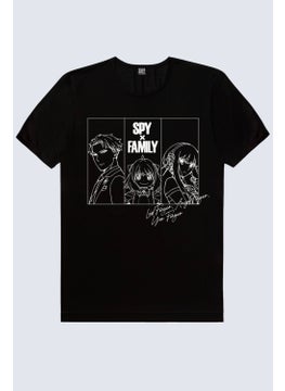 Rock&Roll Spy Family Black Short Sleeve Men's T-Shirt  - Image 2