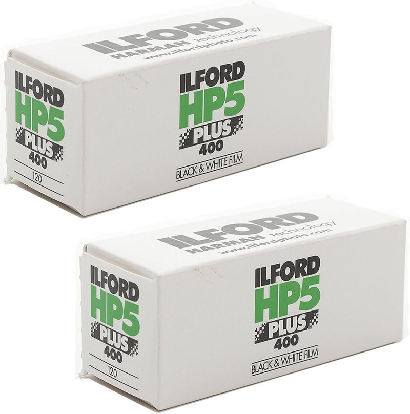 HP5 Plus Black and White Negative Film ISO 400 (120 Roll Film) 2-Pack