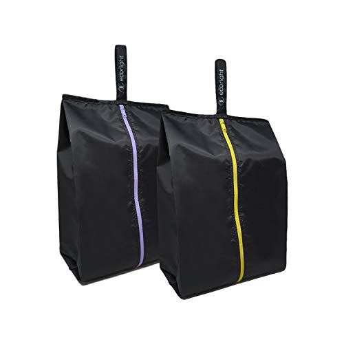 Ecoright Shoe Bags for Travel, Set of 2, 100% Recycled Water-Resistant Zipper Pouch Bags, Shoe Bags for Storage, Travel Essentials for Men & Women - Image 1
