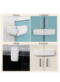 KASTWAVE Child Proof Safety Locks Baby Proofing Cabinet Lock with 3M Adhesives Adjustable Strap Latches to Cabinets, Drawers, Cupboard, Oven, Fridge, Closet Seat, Door, Window  - Image 3