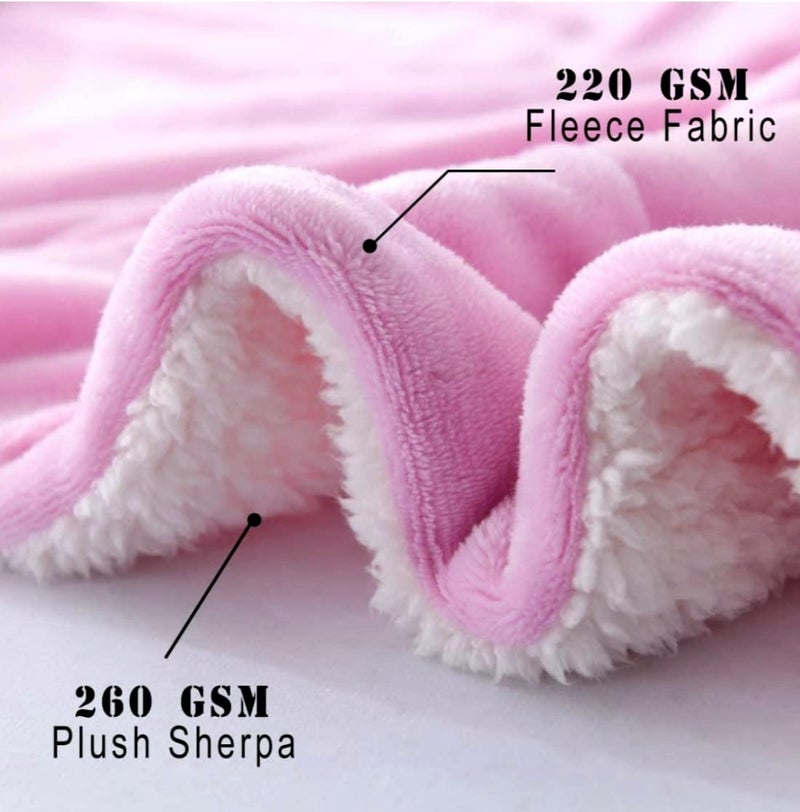 BRANDONN New Born Baby Blankets All Season Fluffy 2 Layered AC Wrapping Sheet Flannel and Sherpa Blanket for Baby Boys and Baby Girls, Toddlers 130 cm x 105 cm, (3-24 Months)(Lightweight) - Image 3