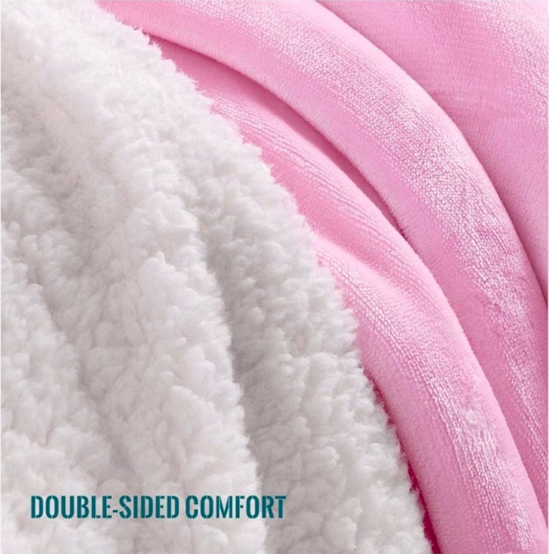 BRANDONN New Born Baby Blankets All Season Fluffy 2 Layered AC Wrapping Sheet Flannel and Sherpa Blanket for Baby Boys and Baby Girls, Toddlers 130 cm x 105 cm, (3-24 Months)(Lightweight) - Image 4