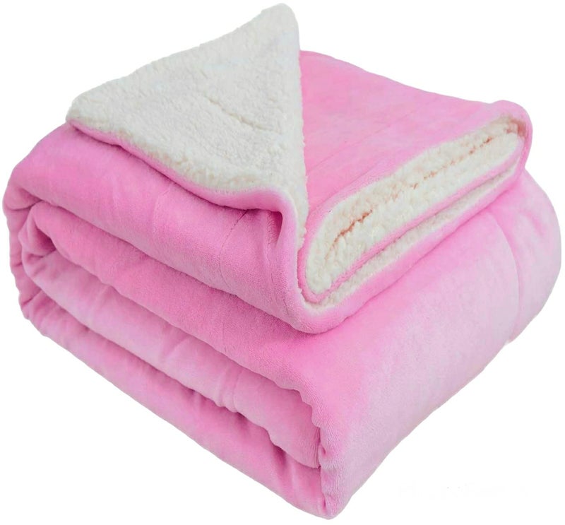 BRANDONN New Born Baby Blankets All Season Fluffy 2 Layered AC Wrapping Sheet Flannel and Sherpa Blanket for Baby Boys and Baby Girls, Toddlers 130 cm x 105 cm, (3-24 Months)(Lightweight) - Image 1