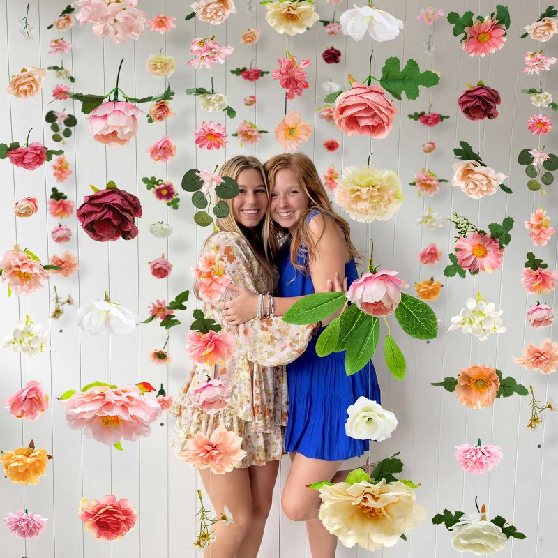 Suncalla 12 Pcs 70.8 ft Flower Garlands Hanging Artificial Wildflower Vine Decor from Ceiling Floating Floral Backdrop Silk Fake Flower Garland for Wedding Home Garden Wall Arch(Blossom) - Image 3