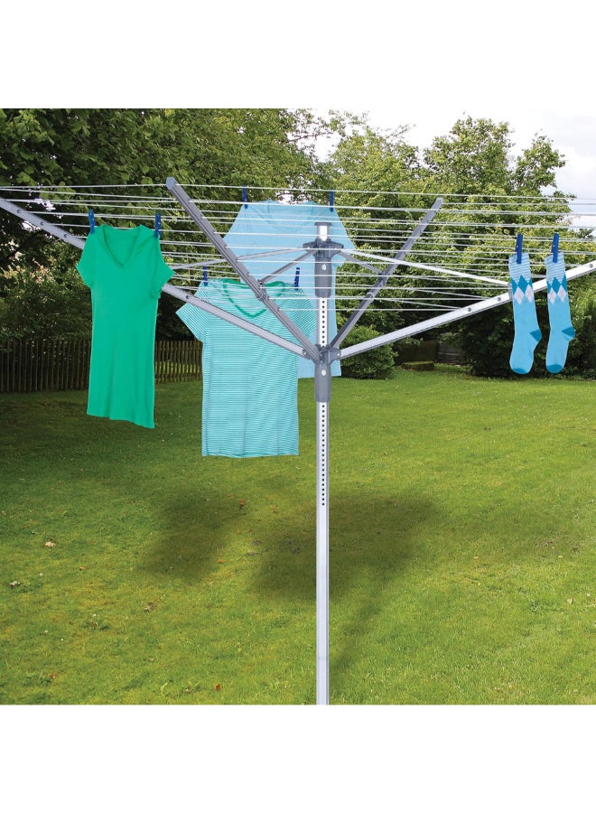 Honey Can Do Umbrella-Shaped Outdoor Aluminium Clothes Dryer Silver 192 ft 3752276 - Image 2