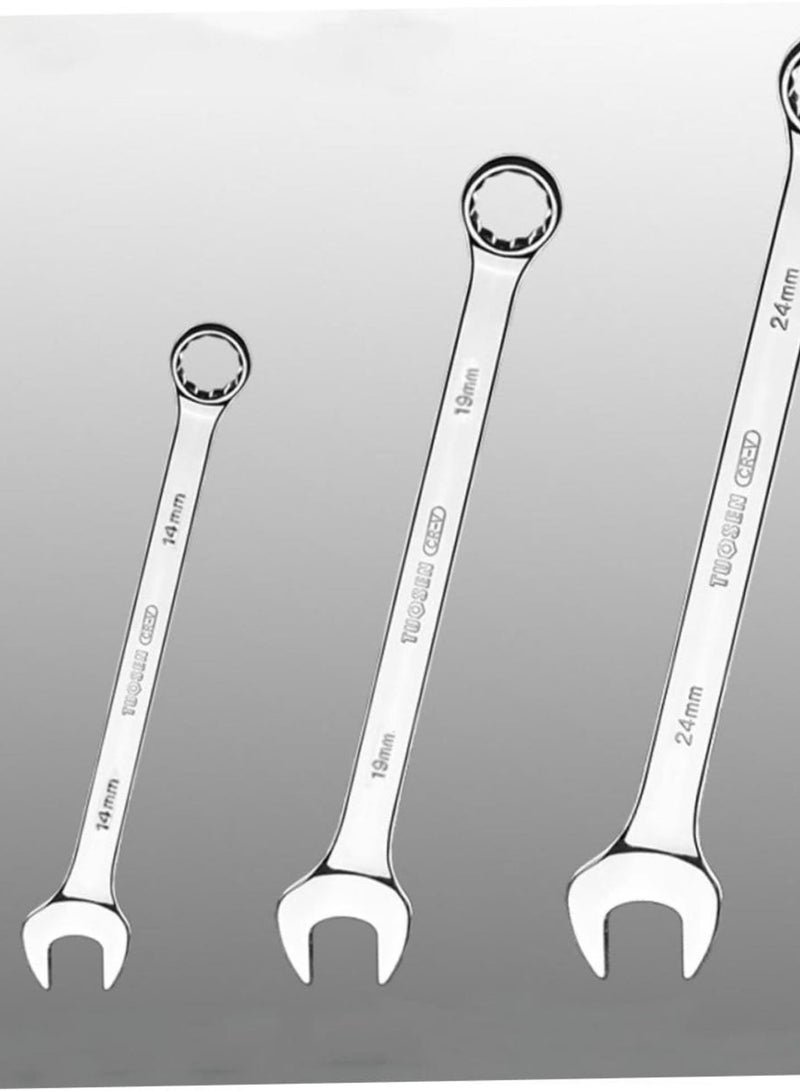 GGOOT 14pcs Hardware Tool Wrench Set Ratchet Wrench Storage Bag Combination Spanner Professional Spanner Set Easy to Carry  - Image 4