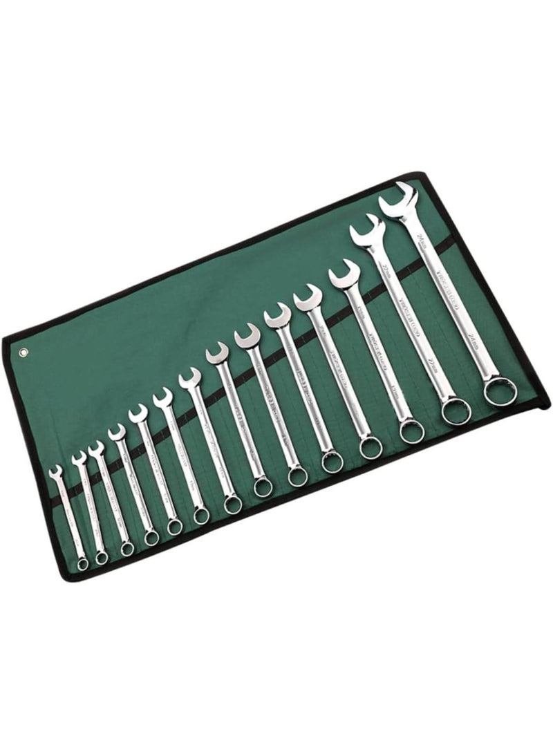 GGOOT 14pcs Hardware Tool Wrench Set Ratchet Wrench Storage Bag Combination Spanner Professional Spanner Set Easy to Carry  - Image 1