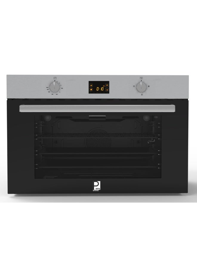 Purity Built-in Gas Oven 90cm with Gas Grill, 98L Capacity, Digital Timer, Soft Close Doors, Black (Made in Turkey) – KPT908GGD X