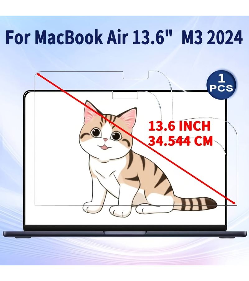 PET Soft Film Screen Protector For MacBook Air 153 Inch M4 2025 Anti Fingerprint - Image 2