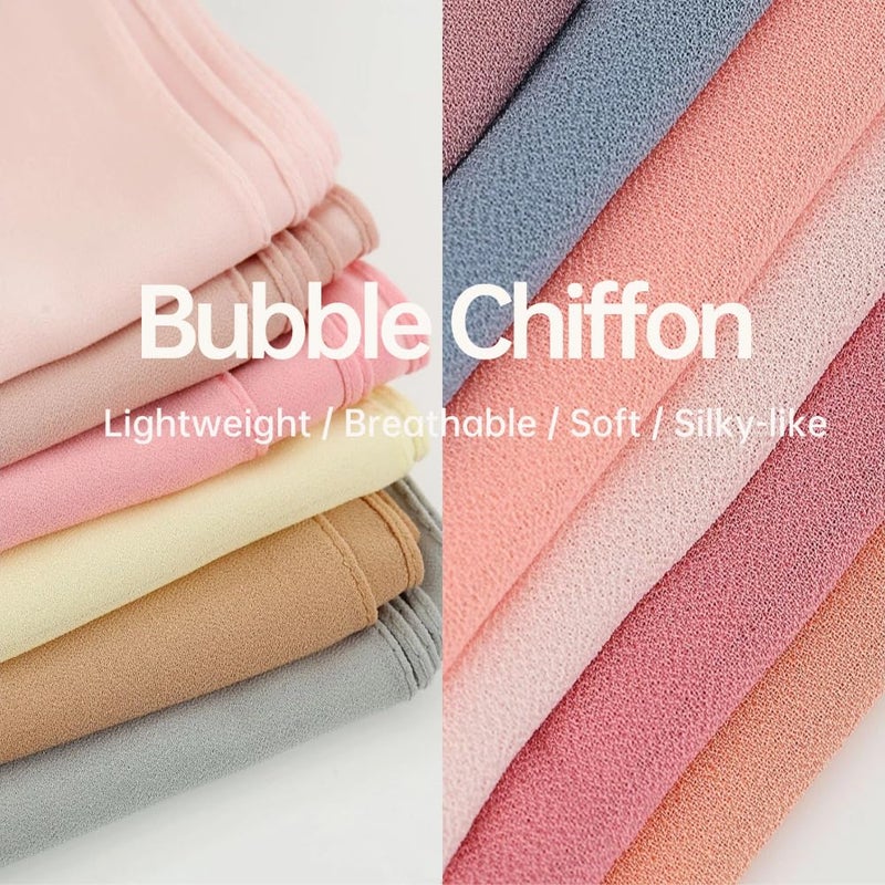 Harewom Chiffon Hijab for Women Sheer Shawl and Wraps for Wedding Bridal Scarves Summer Lightweight Sun-proof Scarf Dark Green - Image 5