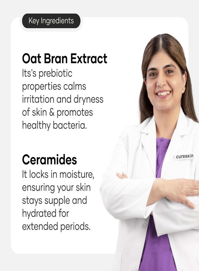 Cureskin Restructure Cream | Oat Bran Extract Helps to Sooth & Moisture Skin | Ceramides Helps to Maintain Barrier Function, Locks in Moisture & Prevents Dryness | Hydrates & Improves Skin Texture - Image 4