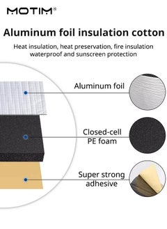 Motim 15Pcs Car Rubber Heat Shield, 250*180*5mm, Car Heat Sound Deadening Insulation Mat, Auto Audio Deadener Foam, Noise Insulation Hood Insulation Film Automatic Silencer  - Image 2