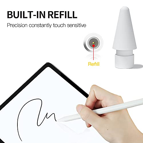 AWINNER Replacement Tips Compatible with Apple Pencil 2 Gen iPad Pro Pencil - iPencil Nib for iPad Pencil 1 st/Pencil 2 Gen White 4 Pack (White 4 Pack) - Image 5