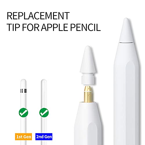 AWINNER Replacement Tips Compatible with Apple Pencil 2 Gen iPad Pro Pencil - iPencil Nib for iPad Pencil 1 st/Pencil 2 Gen White 4 Pack (White 4 Pack) - Image 3