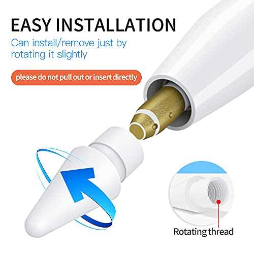AWINNER Replacement Tips Compatible with Apple Pencil 2 Gen iPad Pro Pencil - iPencil Nib for iPad Pencil 1 st/Pencil 2 Gen White 4 Pack (White 4 Pack) - Image 4