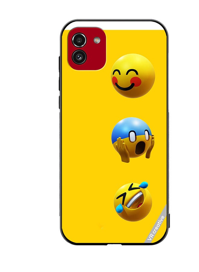 VR CREATIVE Protective Case Cover For Samsung Galaxy A03 Smile Design Multicolour - Image 1