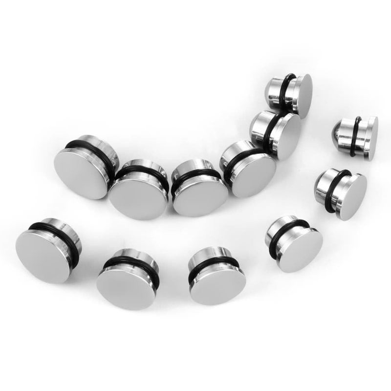 Earblity 6 pairs 11-16mm 1mm Increments Stainless Steel Ear Stretching Kit with 2PCS O-Rings/Pair,Comfy Pain-free Single Flared Dead Stretching Gauges Tunnels Plugs,Silver Body Piercing - Image 1