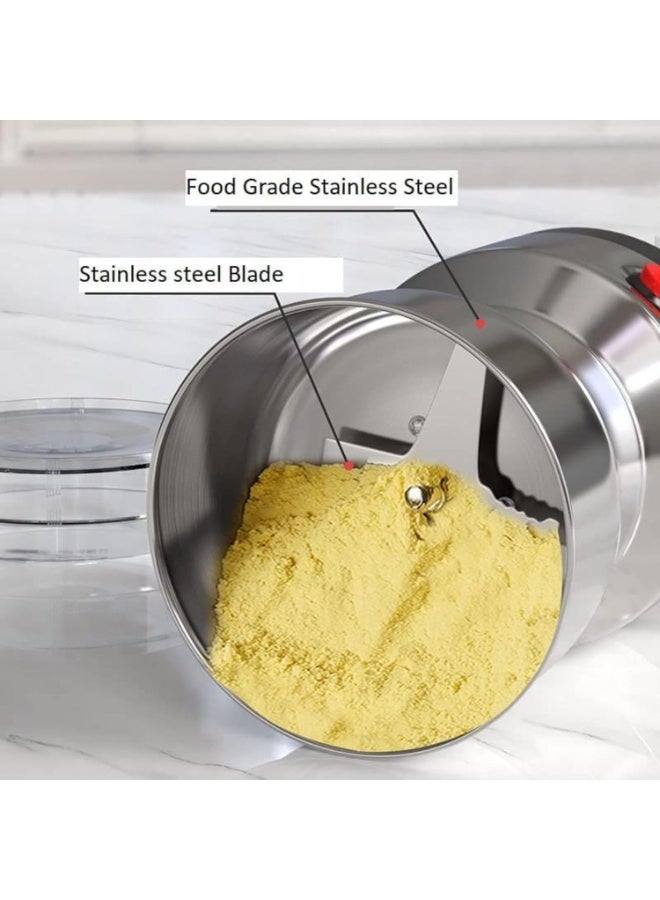 MUNTAQI Mini Electric Coffee Grinder & Spice Mixer – Powerful Stainless Steel Blade Grinder for Coffee Beans, Herbs, Nuts, Seeds – One-Touch Portable Kitchen Mill, 200W Fast Grinding Machine - Image 3