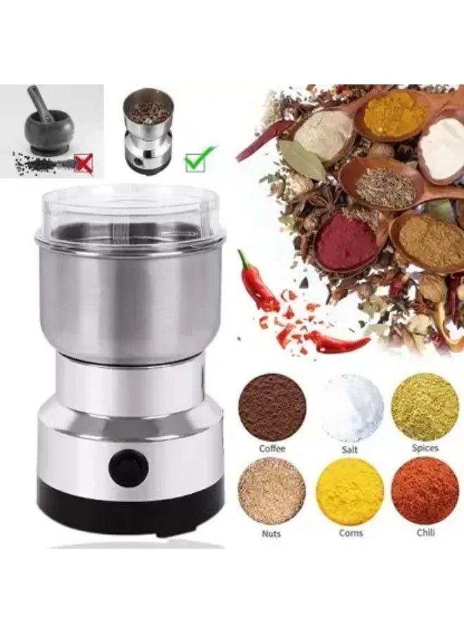 MUNTAQI Mini Electric Coffee Grinder & Spice Mixer – Powerful Stainless Steel Blade Grinder for Coffee Beans, Herbs, Nuts, Seeds – One-Touch Portable Kitchen Mill, 200W Fast Grinding Machine - Image 2