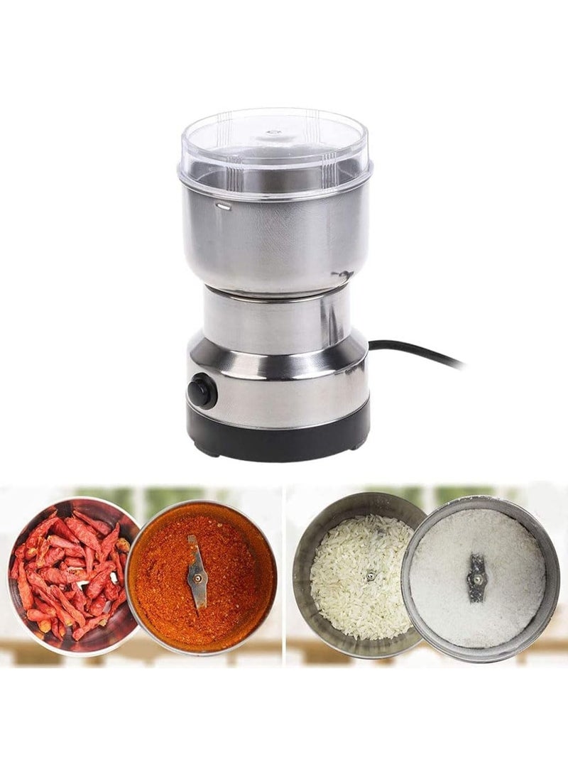 MUNTAQI Mini Electric Coffee Grinder & Spice Mixer – Powerful Stainless Steel Blade Grinder for Coffee Beans, Herbs, Nuts, Seeds – One-Touch Portable Kitchen Mill, 200W Fast Grinding Machine - Image 4