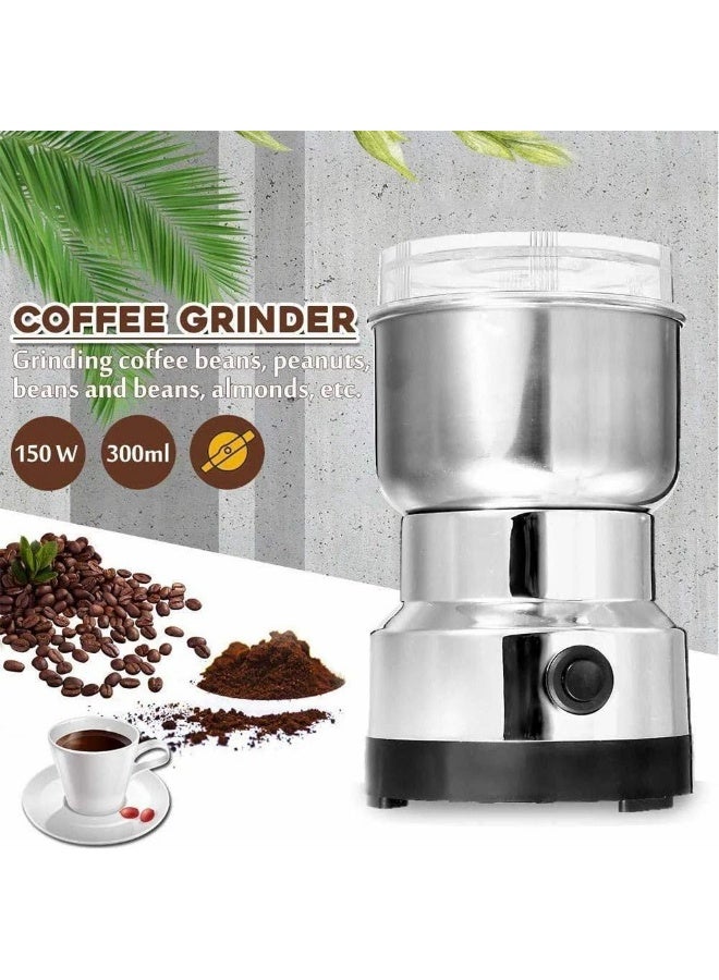 MUNTAQI Mini Electric Coffee Grinder & Spice Mixer – Powerful Stainless Steel Blade Grinder for Coffee Beans, Herbs, Nuts, Seeds – One-Touch Portable Kitchen Mill, 200W Fast Grinding Machine - Image 5