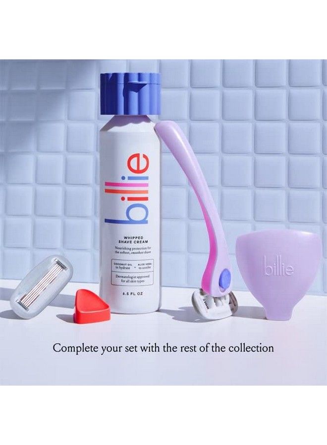 Billie Dreampop Starter Kit 1X Razor Handle + 2X 5Blade Refills And Magnetic Holder Purple  - Image 3
