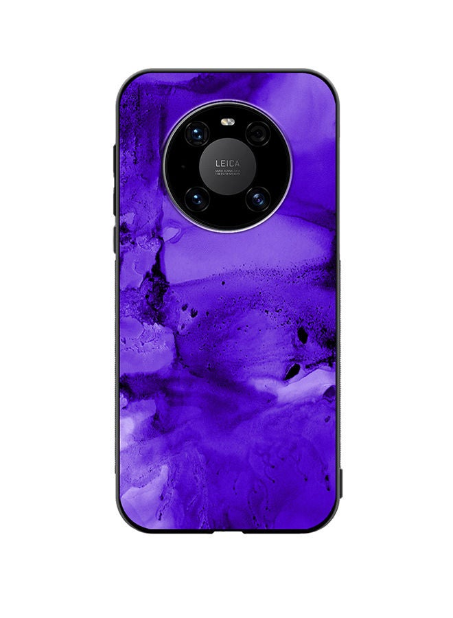 VR CREATIVE Protective Case Cover For Huawei Mate 40 Violet Alcohol Ink Wash Texture On White Paper Design Multicolour - Image 1
