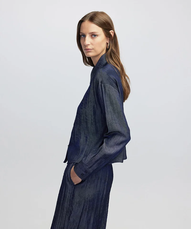 Ipekyol  Textured Shirt with Double Placket for Women | Best Price UAE