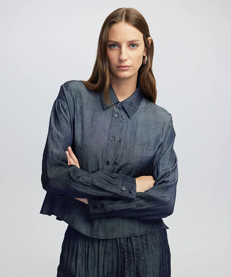Ipekyol Textured Shirt with Double Placket