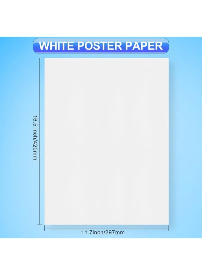 VinTS 30Pcs Poster Board 11.7x16.5 Inches White Poster Paper, 230G Thickness Poster Board Bulk, Blank Graphic Display Board for School Arts, Classroom Crafts, exhibits and Notices (Pack of 30) - Image 2
