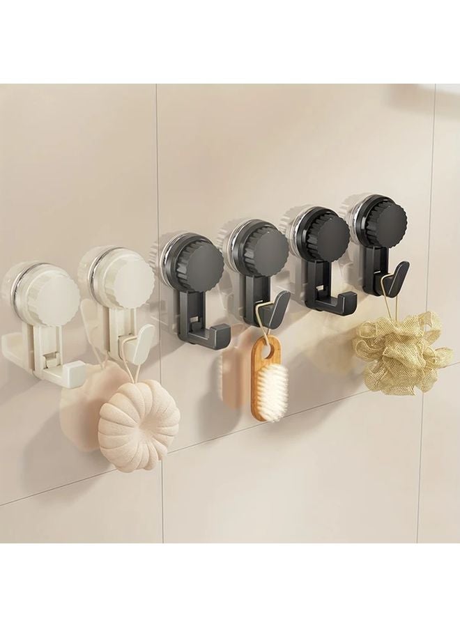 Black L Shape Plastic Wall Mounted Towel Hooks With Suction Cups Easy Installation For Kitchen And Bathroom - Image 5