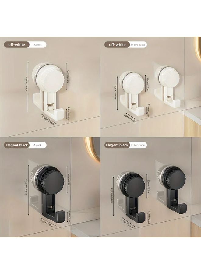Black L Shape Plastic Wall Mounted Towel Hooks With Suction Cups Easy Installation For Kitchen And Bathroom - Image 4