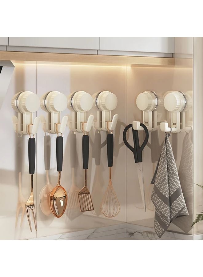 Black L Shape Plastic Wall Mounted Towel Hooks With Suction Cups Easy Installation For Kitchen And Bathroom - Image 2