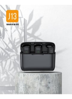 New J11 Clip-On Wireless Microphone with Charging Case Noise-Cancelling J13TPYE-C interface one drag 2 dual microphone single receiver