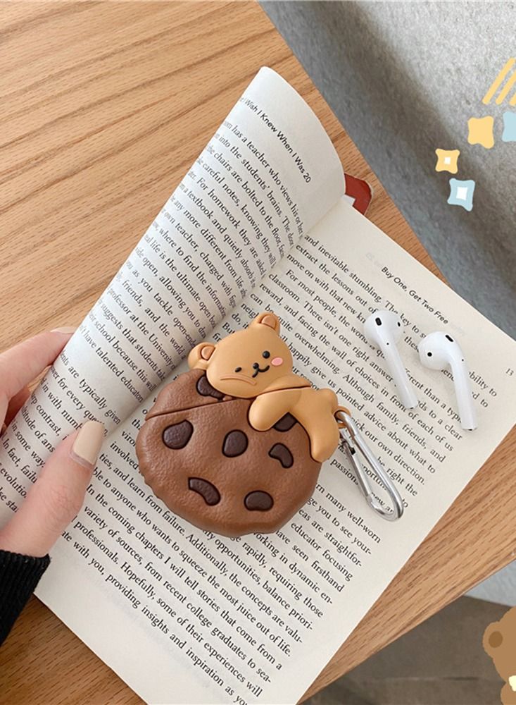 Suitable for Apple Airpods Pro Protective Sleeve 3d Cute Cartoon Bear Protection Soft Silicone Protective Sleeve With Keychain Accessory Cover