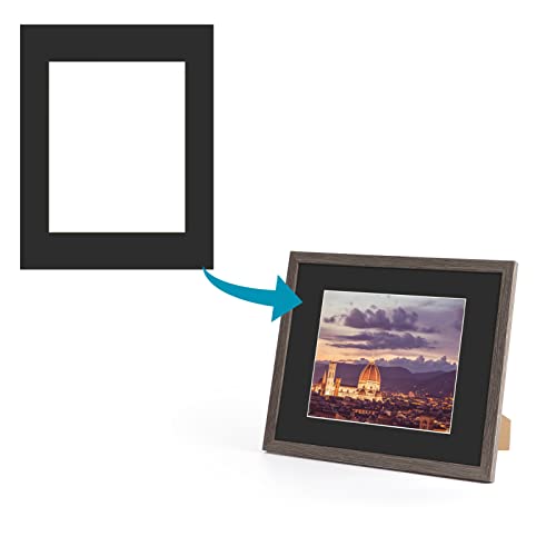 ZBEIVAN 11x14 Black Picture Mats with White Core Bevel Cut Frame Mattes for 8x10 Pictures - Pack of 12 - Image 5