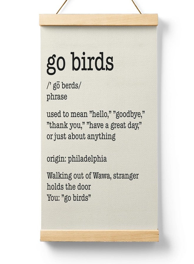 Ryeolo Football Go Birds Definition Wooden Poster Hanger Frame 12.5x17 Inch,Go Birds Poster Hanger Frame,Motivational Wooden Hanging Wall Art Decor For Home Room - Image 1