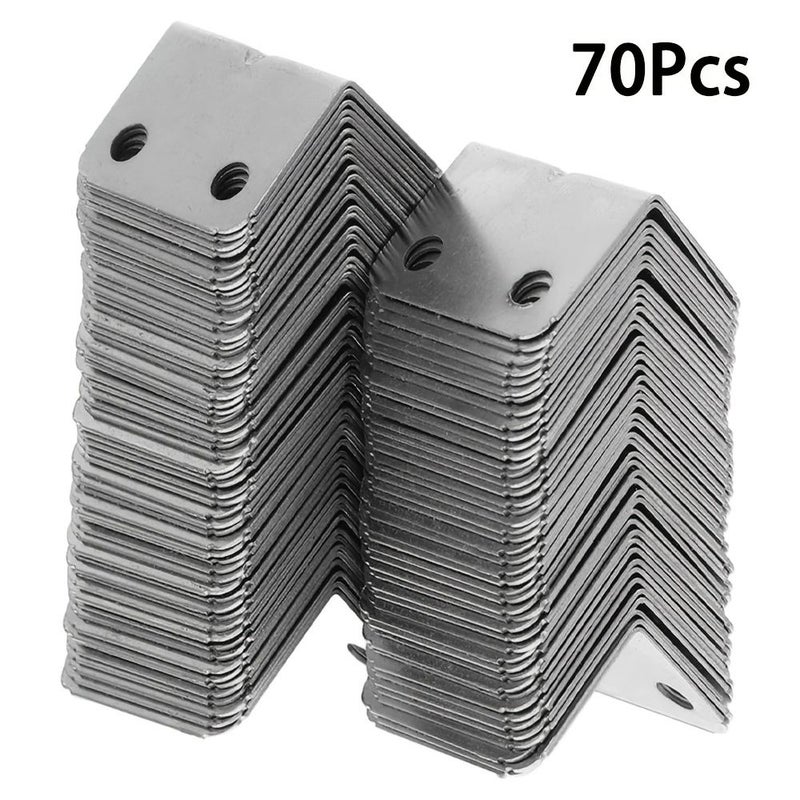 30 Heavy Duty Steel L Brackets 1.26x0.91x0.91 Inch Pre Drilled for Shelves - Image 4