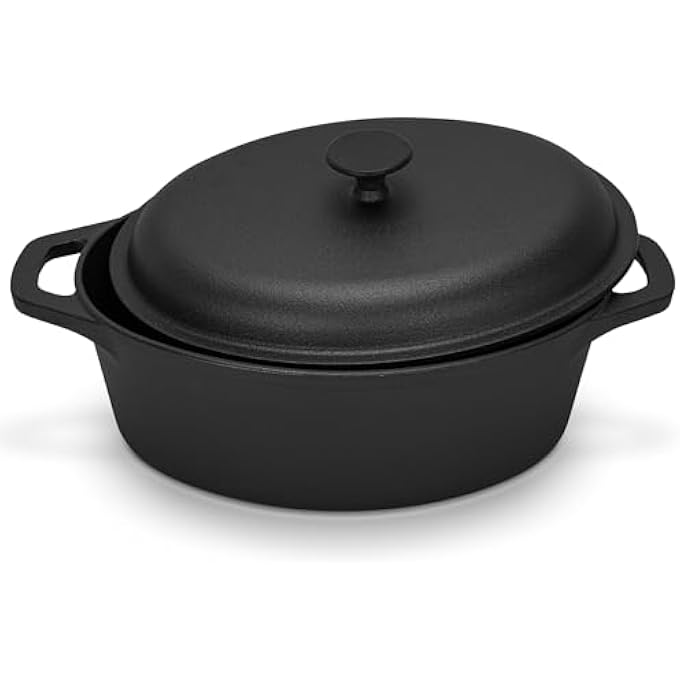 Fissman Casserole With Cast Iron Lid 33X26Cm6Ltr With Lid Cast Iron Biryani Pot Induction Bottom Stew Pot Heavy Duty Stockpot - Image 2