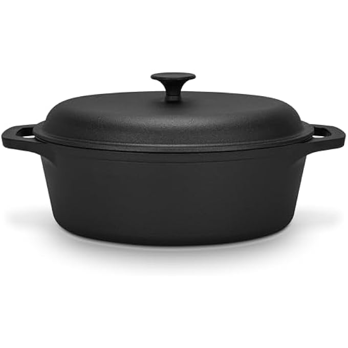 Fissman Casserole With Cast Iron Lid 33X26Cm6Ltr With Lid Cast Iron Biryani Pot Induction Bottom Stew Pot Heavy Duty Stockpot - Image 3