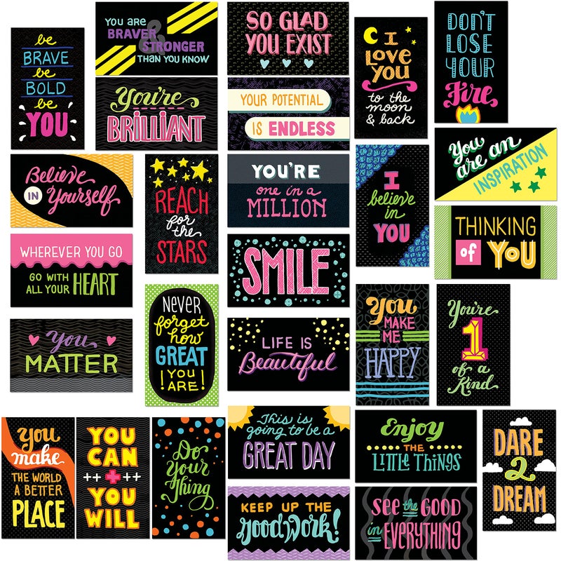 Youngever 300 Pack Motivational Quote Cards, 100 Unique Inspirational Designs Cards, Business Card Sized Encouragement Cards, Gifts for Employees, Thinking of You Gifts, Appreciation Cards - Image 1