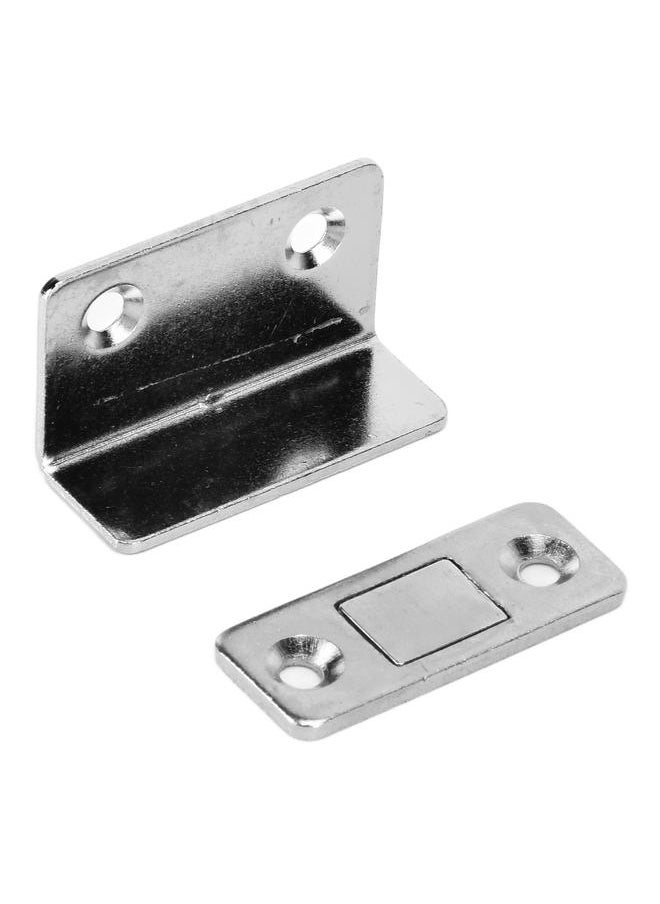 Thoraya Magnet Catch L Shaped Cold Rolled Steel Hole Free Magnet Stop for Cabinet Doors Drawers Sliding DoorsSilver  - Image 5