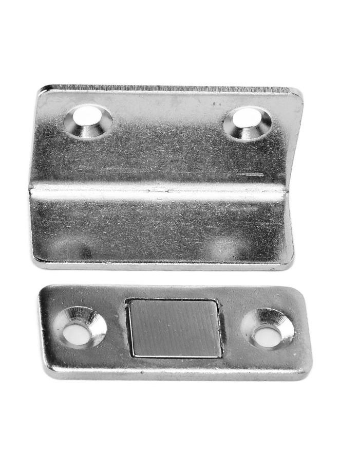 Thoraya Magnet Catch L Shaped Cold Rolled Steel Hole Free Magnet Stop for Cabinet Doors Drawers Sliding DoorsSilver  - Image 4