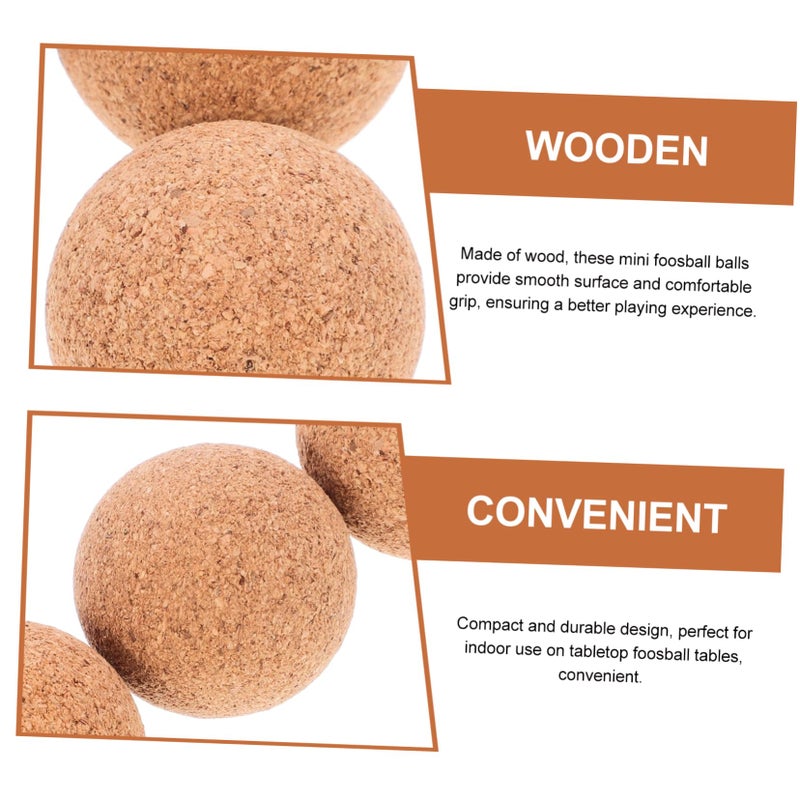 3Pcs Natural Cork Foosball Table Parts Wear Resistant Wooden Game Accessories - Image 3