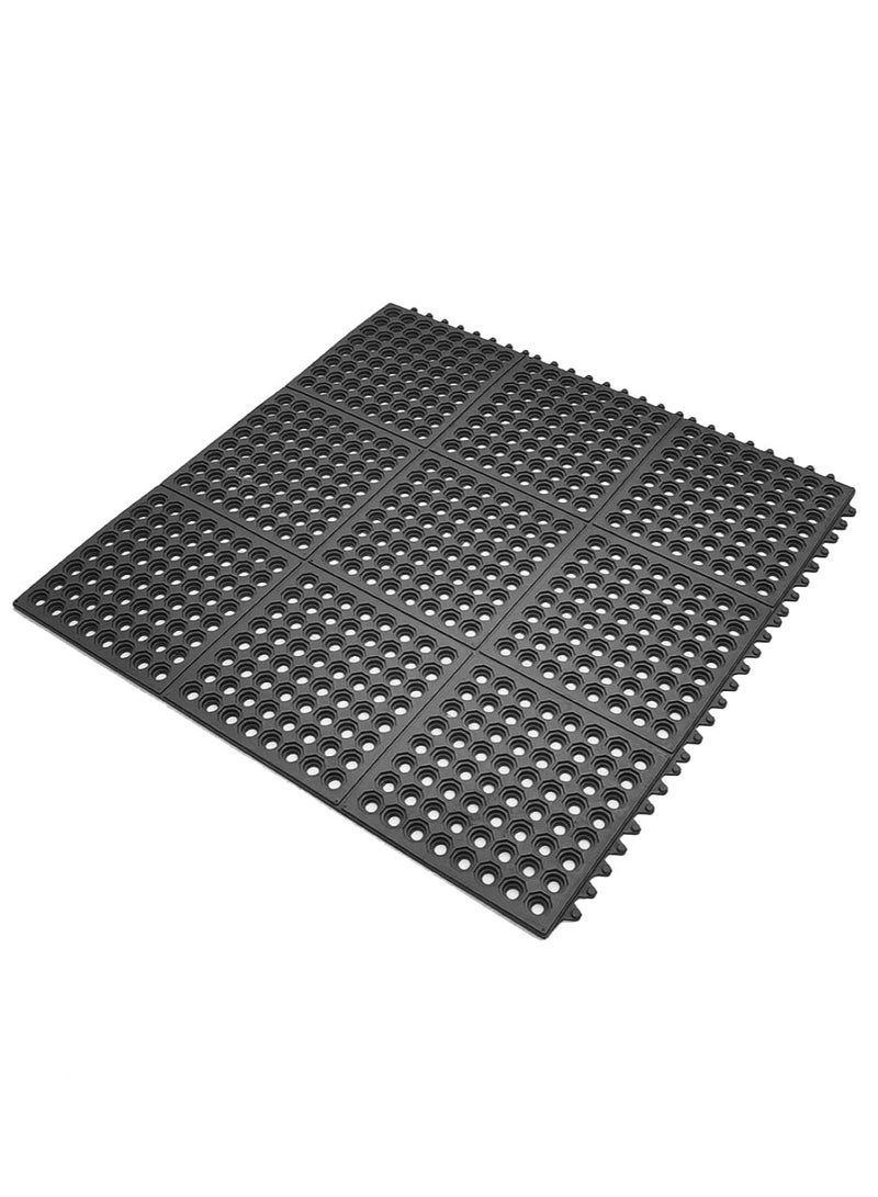 terrain Terrain® Interlocking Floor Mat – Rubber Tile 90x90 cm – Slip-Resistant Flooring for Gyms, Garages & Workspaces  - Image 1